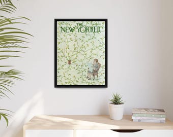 The New Yorker Vines Illustration Canvas Print, Framed Wall Art