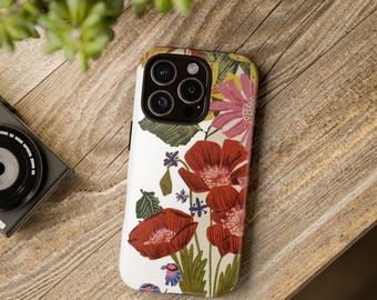 Vintage Floral Illustration Tough Case | Phone Cover