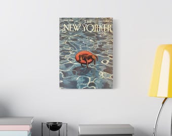 Dog on Inner Tube The New Yorker Canvas
