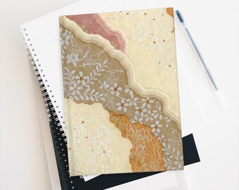 Cuaderno con estampado de geoda floral / Línea rayada