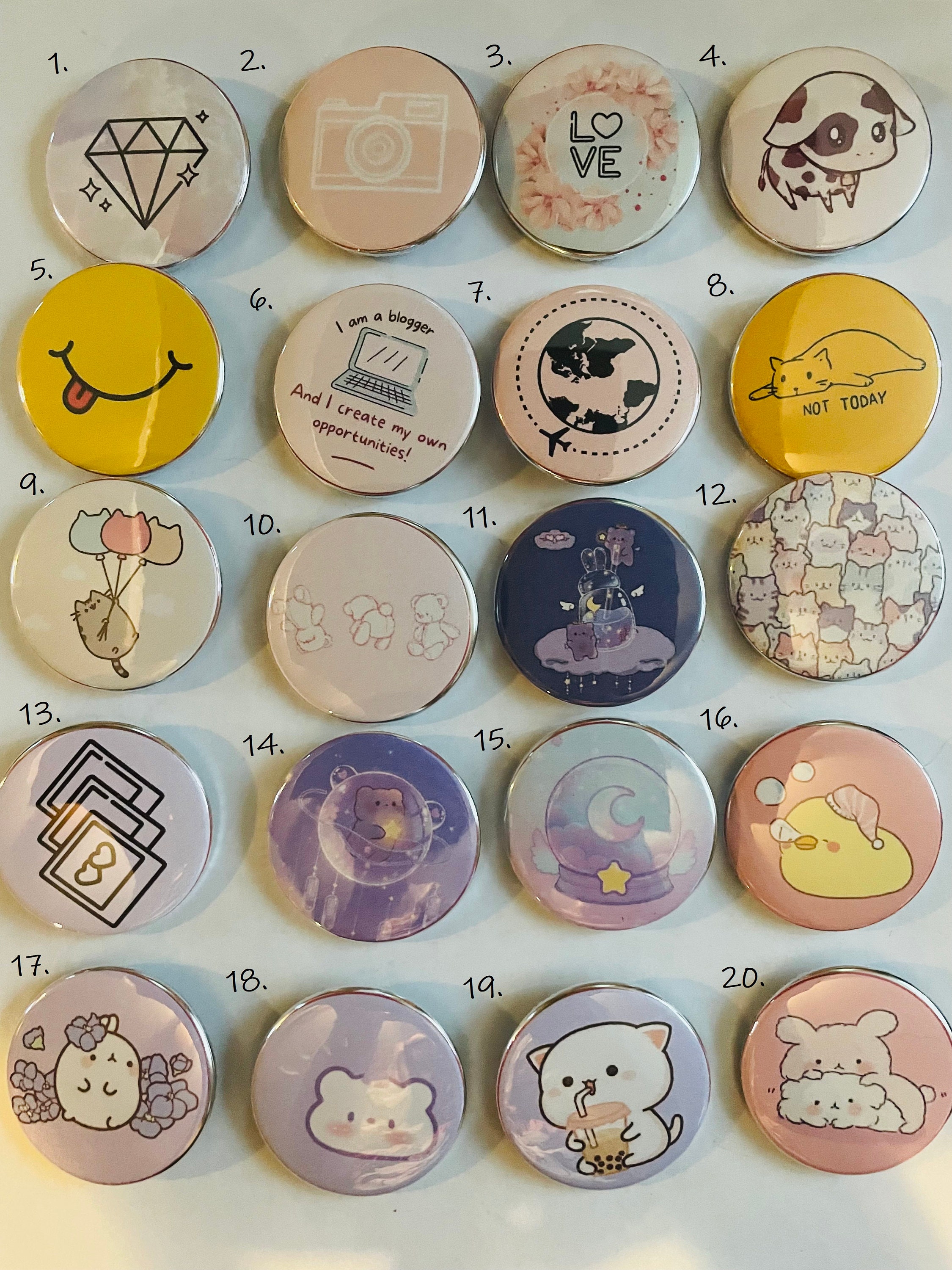 Aesthetic Pins and Buttons for Sale