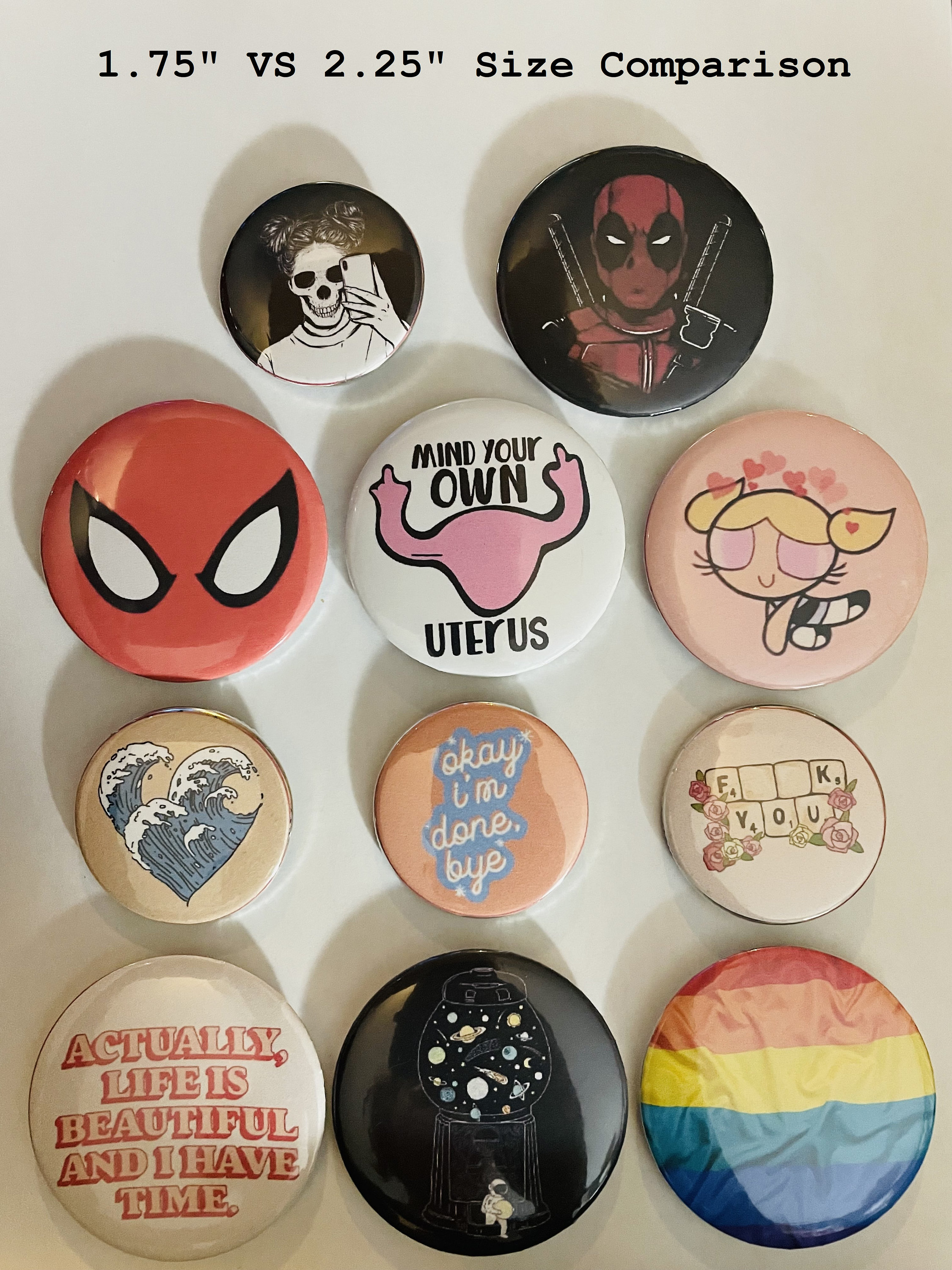 Inspirational button pins. Lot of 25. More than +100 designs. 1 inch  buttons A+