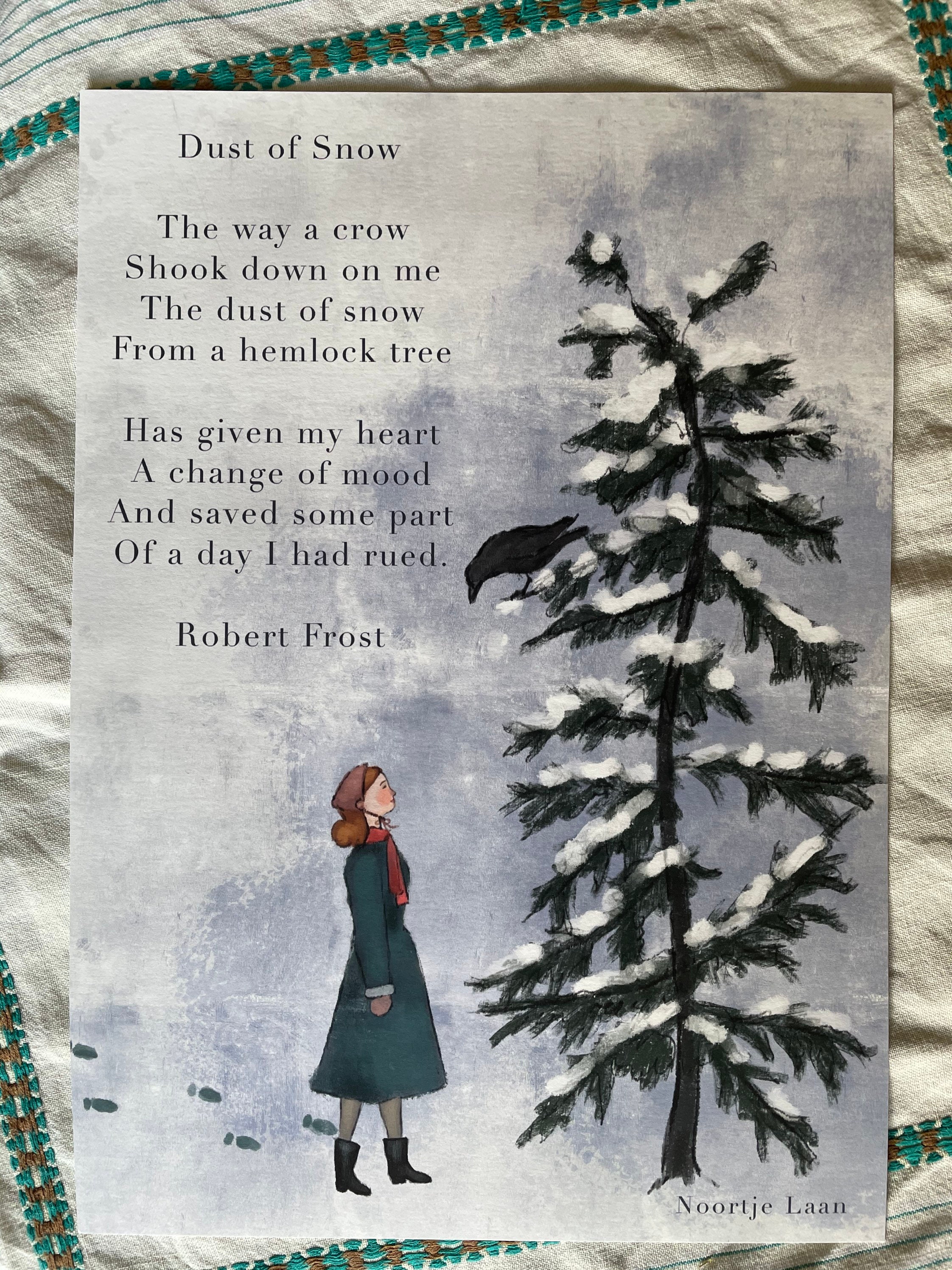 Dust of Snow illustration print by Noortje Laan Etsy