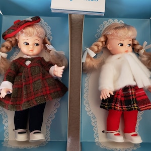 NBR Vintage 1980's 2 Original Tiara Billie: Dolls in Original Boxes by Playmates In New Old Condition