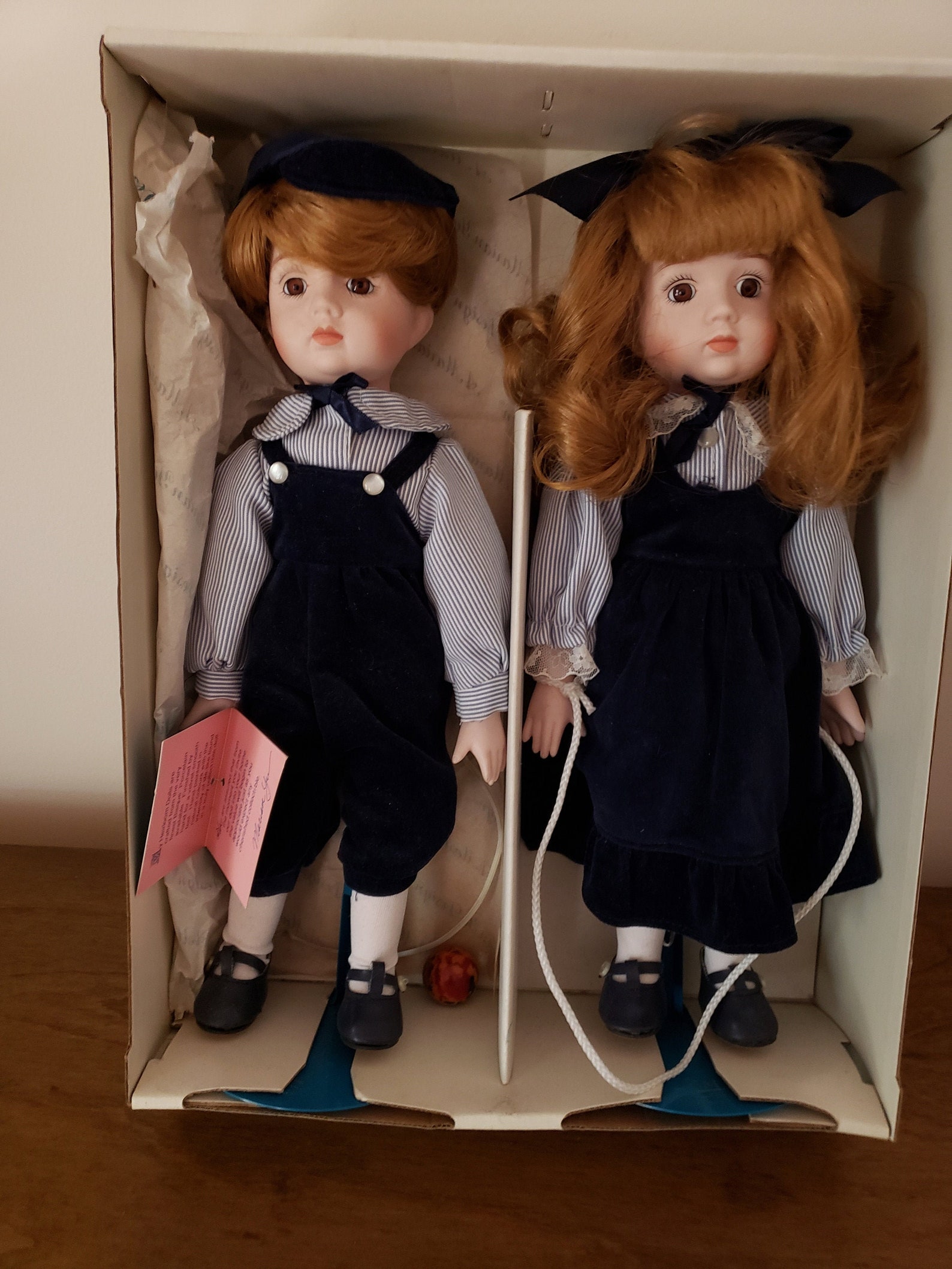 Hand Painted Porcelain twin Dolls by by Marian yu for My D Etsy