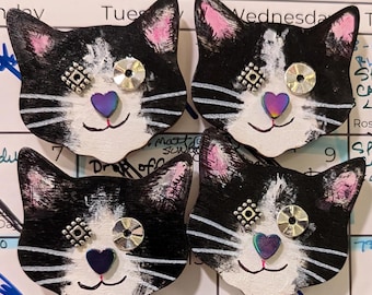 Tuxedo Cat Magnet (Hand Painted)