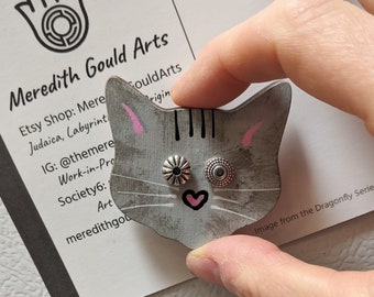 Tabby Cat Magnet (Hand Painted)