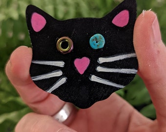 Black Cat Magnet (Hand Painted)