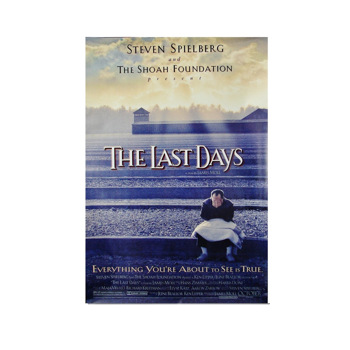 Original 1998 the LAST DAYS Movie Poster 27x40" Single-sided Sheet Poster Steven Spielberg SHOAH ...