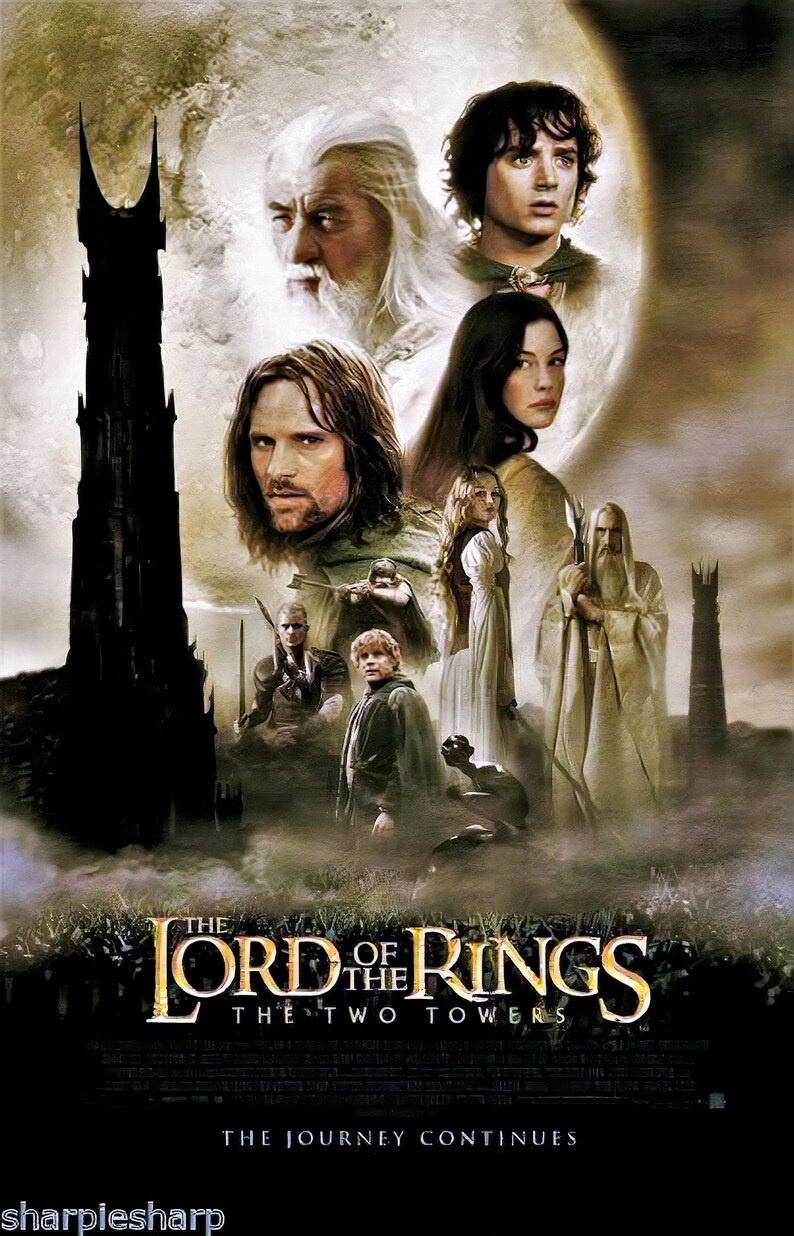 5 Movie POSTERS LORD of the RINGS Original 2001-2002 lotr 4 13x20 posters & 1 11x17 poster image 5