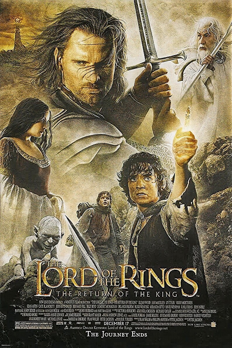 5 Movie POSTERS LORD of the RINGS Original 2001-2002 lotr 4 13x20 posters & 1 11x17 poster image 7