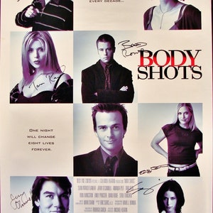 1999 BODY SHOTS Movie Poster 27x40 SIGNED Ron Livingston, Jerry O'Connell, Tara Reid, Brad Rowe, Emily Procter, Sybil Darrow image 2