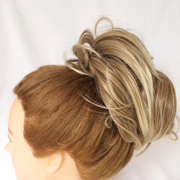 Blonde Collection New Premium Quality Messy Bun Scrunchie-Curly Messy Synthetic Hair Bun-Chignon Hair Bun extension-Scrunchie wig-Ponytail