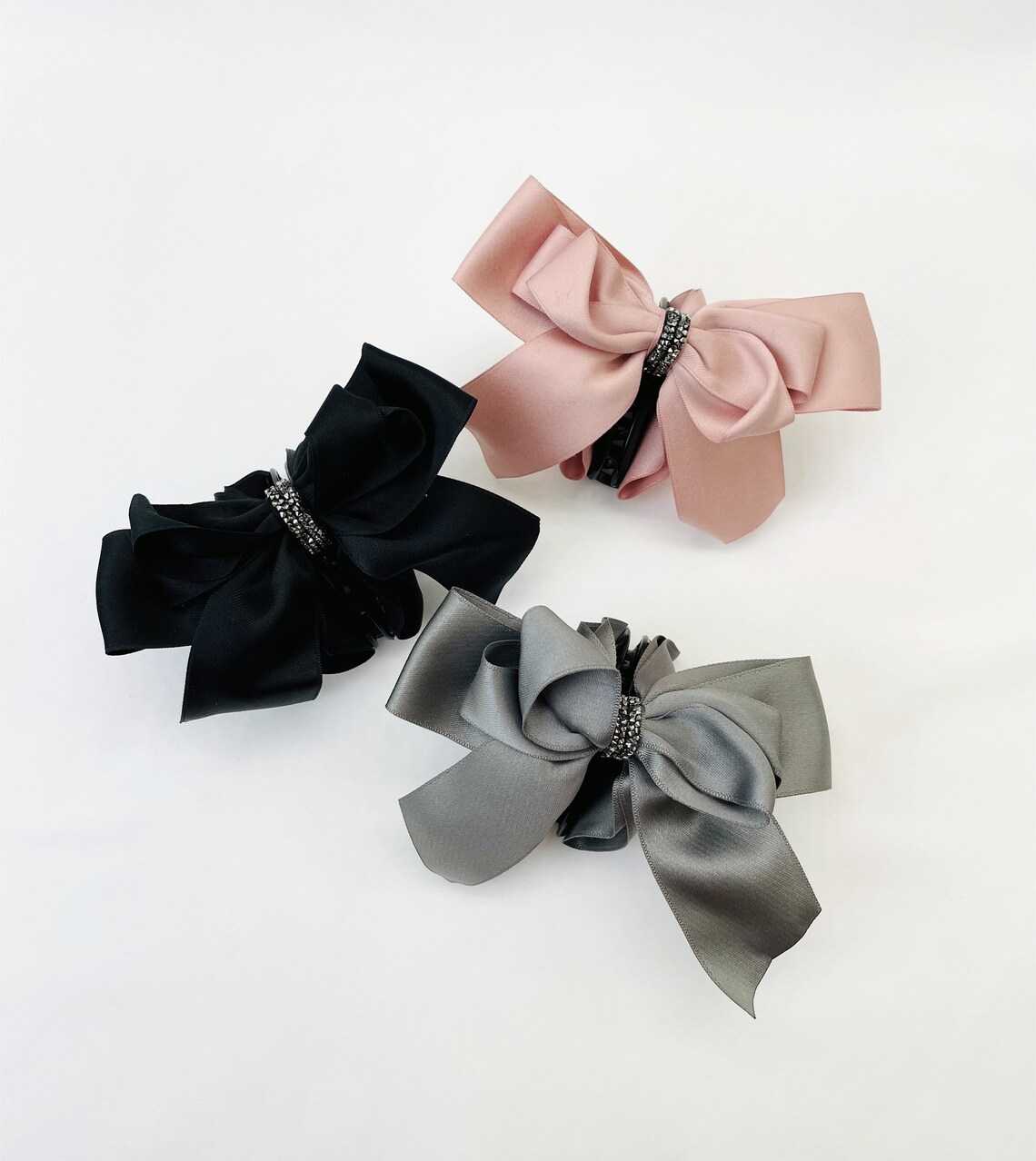 Ribbon Bow hair claw clipMedium large claw clipClassic Claw Etsy