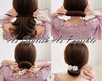 Floral Chignon Makerfloral Updo Makercamellia Updo Bun - Etsy Floral Chignon Makerfloral Updo Makercamellia Updo Bun - Etsy
