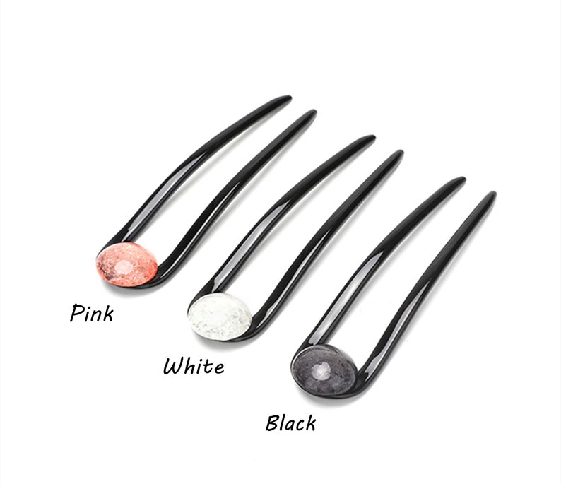 Acrylic Hair Forkhair Stickcrystal Color Round Topchignon Etsy