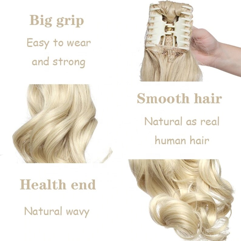 Ponytail Wig Hair Extension Claw Clip Premium Quality 18 - Etsy