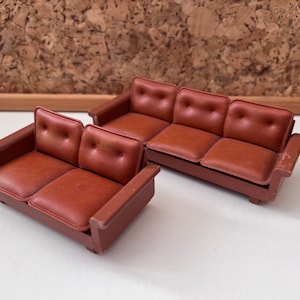 LUNDBY Brasilia Sofa Set | Scale 1:16 Vintage Dollhouse 1970-80s