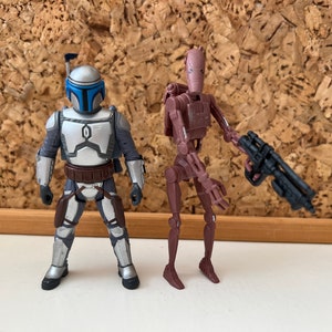 Vintage Star Wars | Battle Droid and Jango Fett | The Clone Wars Collection | Action Figure