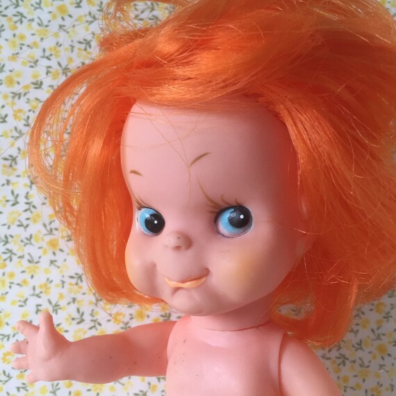 Vintage Doll Orange Hair Glancing Eyes Daells Varehus Etsy
