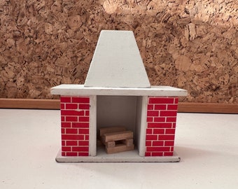 1970s Vintage LUNDBY Fireplace | Scale 1:16 Vintage Dollhouse 1960s