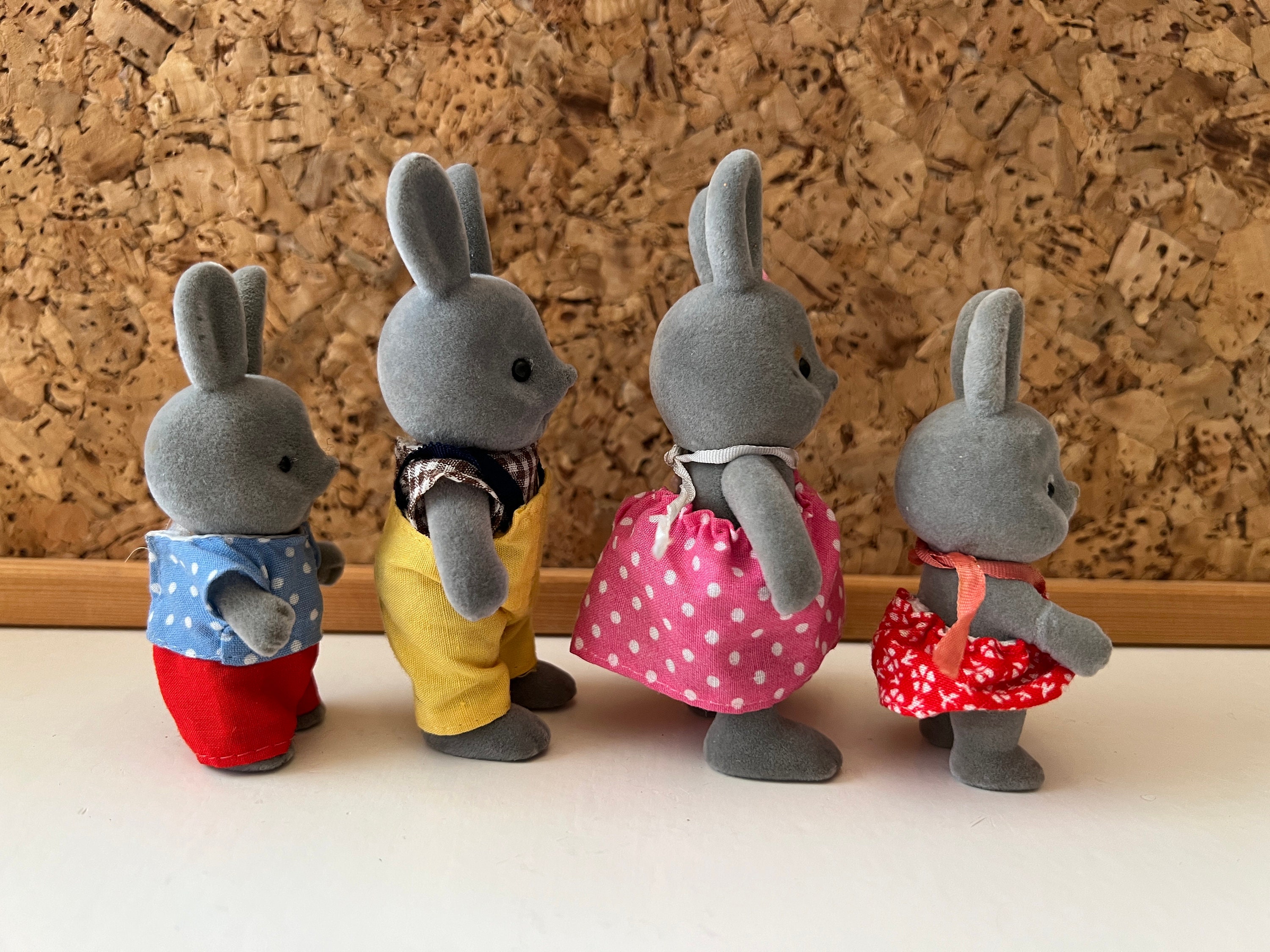 1980s Vintage Sylvanian Families | Grey Rabbit 'hansi Family