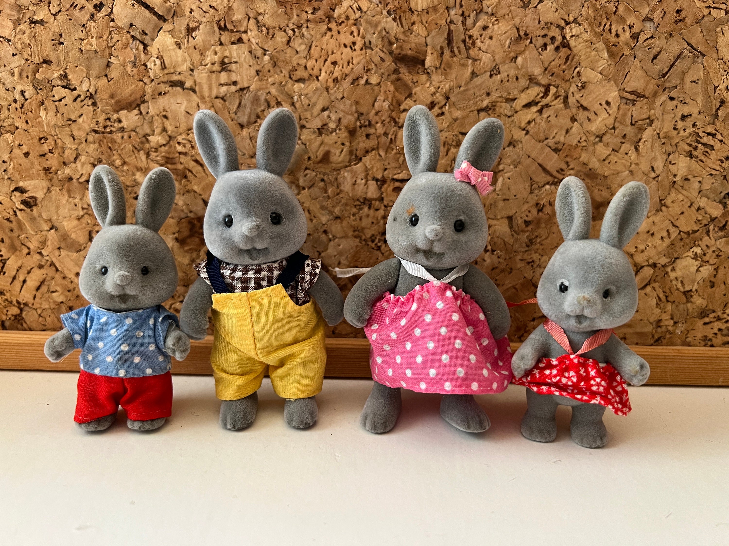 1980s Vintage Sylvanian Families | Grey Rabbit 'hansi Family