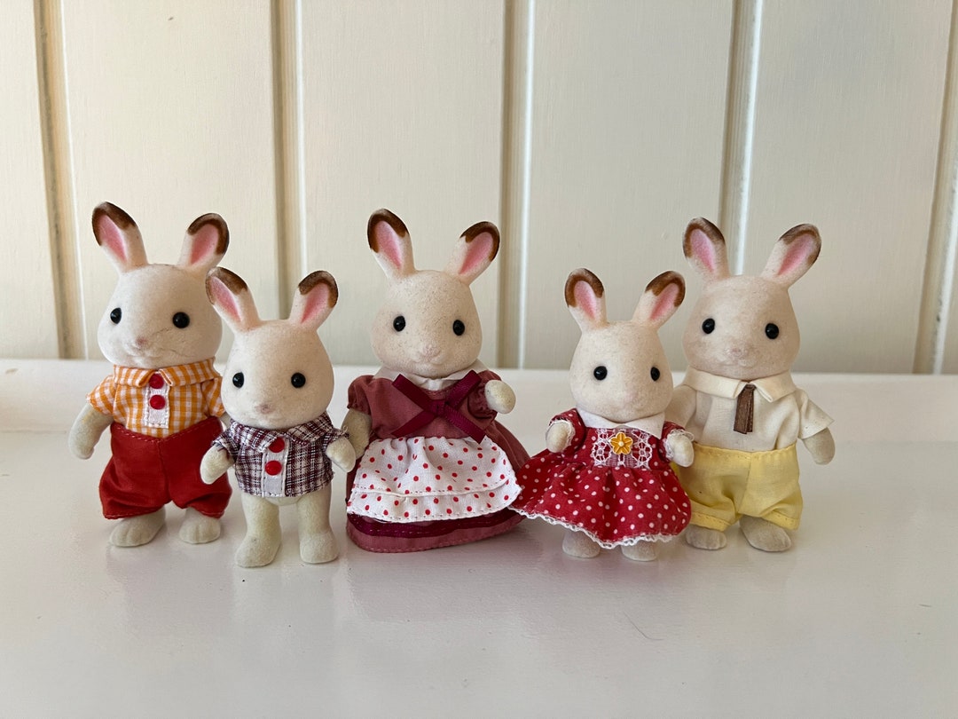 Sylvanian Families Chocolate Rabbit Calico Critter Bunny Family