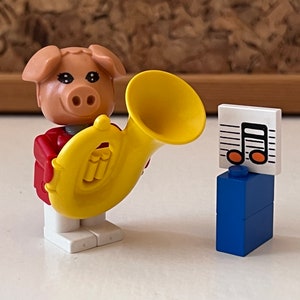 LEGO FABULAND | 3711 Pierre Pig and his Tuba | 1980s Vintage Lego Toys | Childhood Memories | Animal Head
