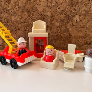 1970s Vintage Fisher Price Little People | Lot of  Dolls, Furniture and Cars | P-F Toddler Toys
