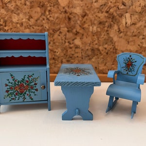 LISA of Denmark Lot of Furniture | Scale 1:16 Vintage Dollhouse 1970s