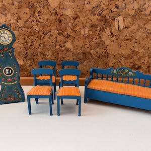LUNDBY Lot of Furniture | Scale 1:16 Vintage Dollhouse 1970s