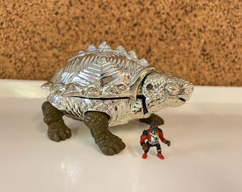 TMNT 1990 Vintage Mondo Gecko 100% Complete W/skateboard Accessory