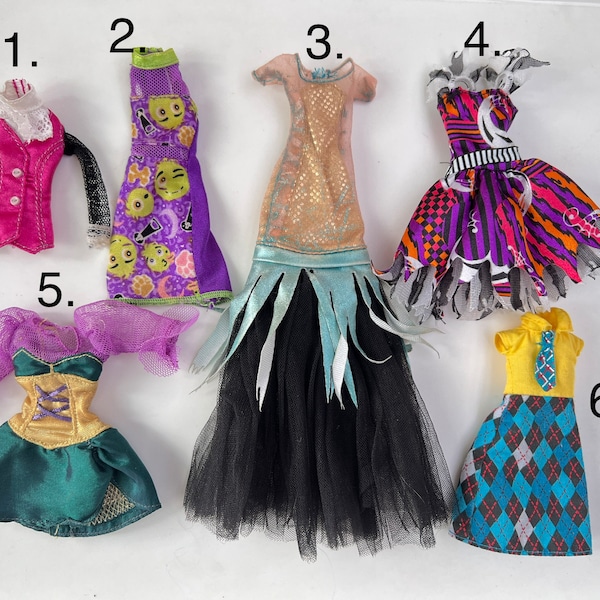 Vêtements Monster High Tenues | Choisissez votre propre | Complétez votre poupée
