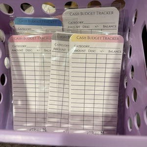 Spending Trackers for cash budgeting binders Set of 8 for cash budgeting.