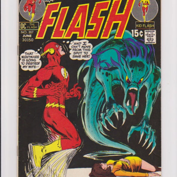 The Flash #207 : Bronze Age Comics / Grade Range - 4.5 to 5.0 / Neal Adams Cover/ Kid Flash Backup Story