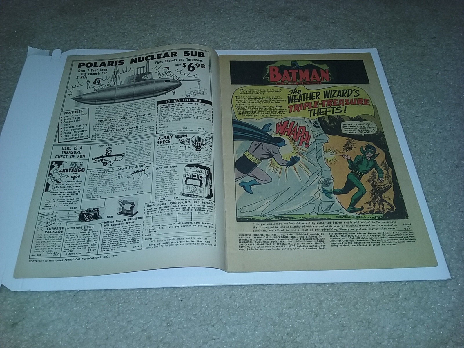 Detective Comics 353 : Silver Age Comics / Grade Range 4.0 - Etsy
