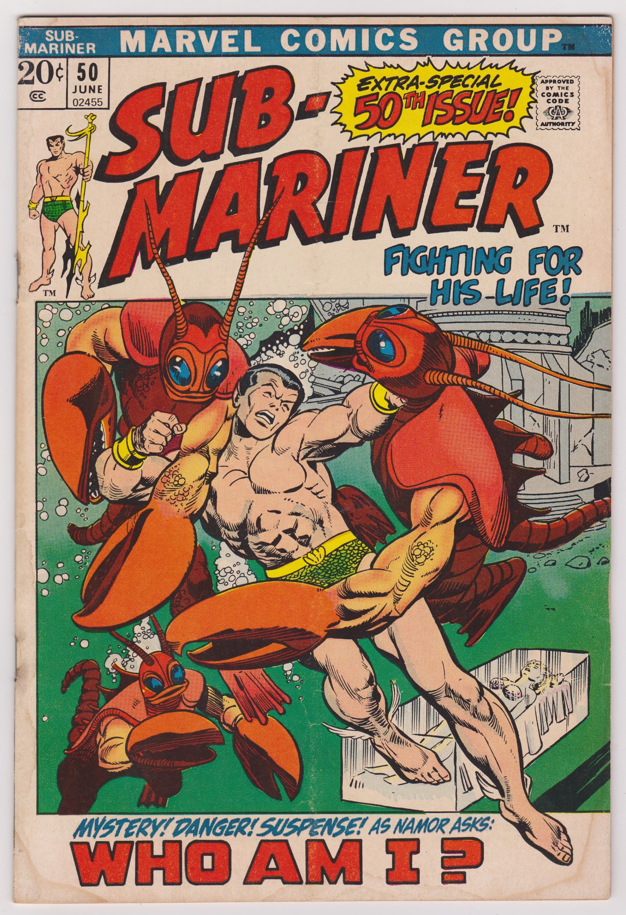 Sub Comic Artist The Sub-mariner 50 : Bronze Age Comics / Grade Range 4.0 to 4.5 - Etsy