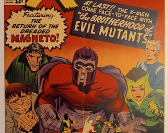 The X-Men #4 : Silver Age Comics / Grade Range - 5.0 to 5.5 / 1st App. BrotherHood of Evil Mutants -