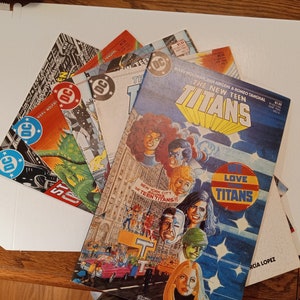 The New Teen Titans Comics Lot V2 #6-10: Copper Age Comics / Grade Range - 8.0 to 9.2