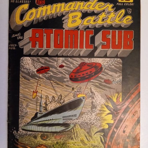 Commander Battle and the Atomic Sub #1  / Golden Age Comics / Grade Range - 2.0