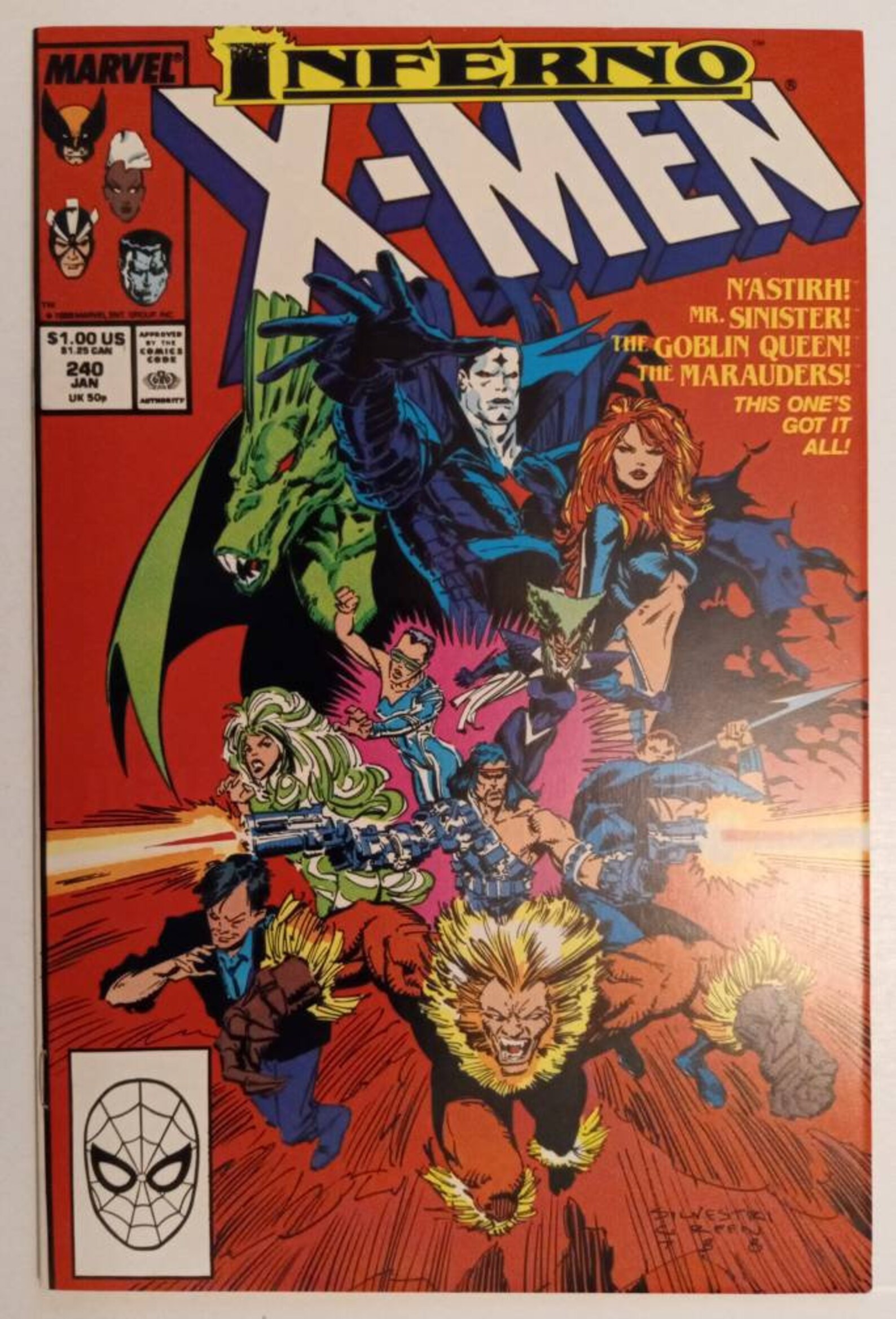 The Uncanny Xmen 240 Copper Age Comics / Grade Range 9.4 Etsy