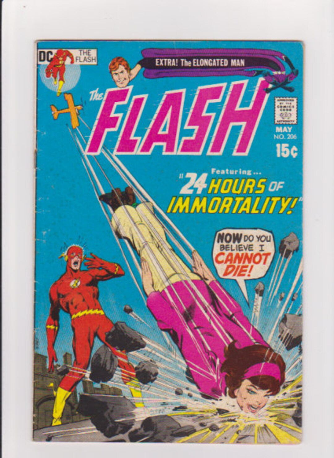 The Flash 206 Bronze Age Comics / Grade Range 4.0 to 4.5 / Elongated