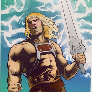 He-Man - Art Print - 8.5&quot;x11&quot; - MOTU Wall Decor - Masters of the Universe Art *Limited Run!*