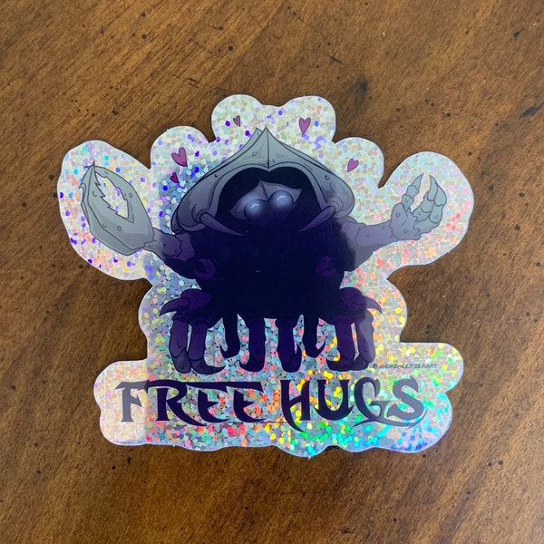 The Dark Crystal Sticker, Free Hugs, Garthim, Glitter, Dark Crystal, Vinyl Sticker, Fantasy Sticker, Water Bottle, Colorful Sticker, Henson