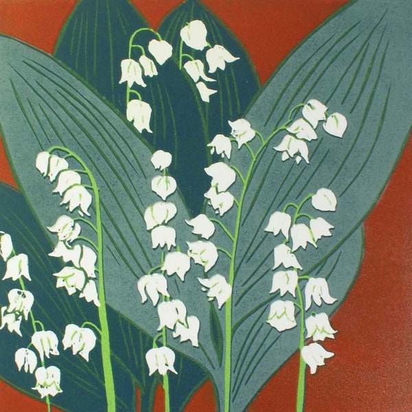 Muguet greetings card.  Lily of the Valley.  1st May.