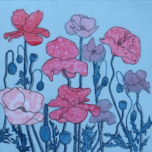 Carte de voeux Patch coquelicot
