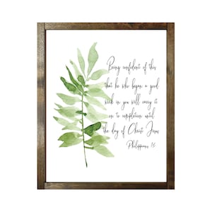 Philippians 1:6 Scripture Printable | Christian Art Printable