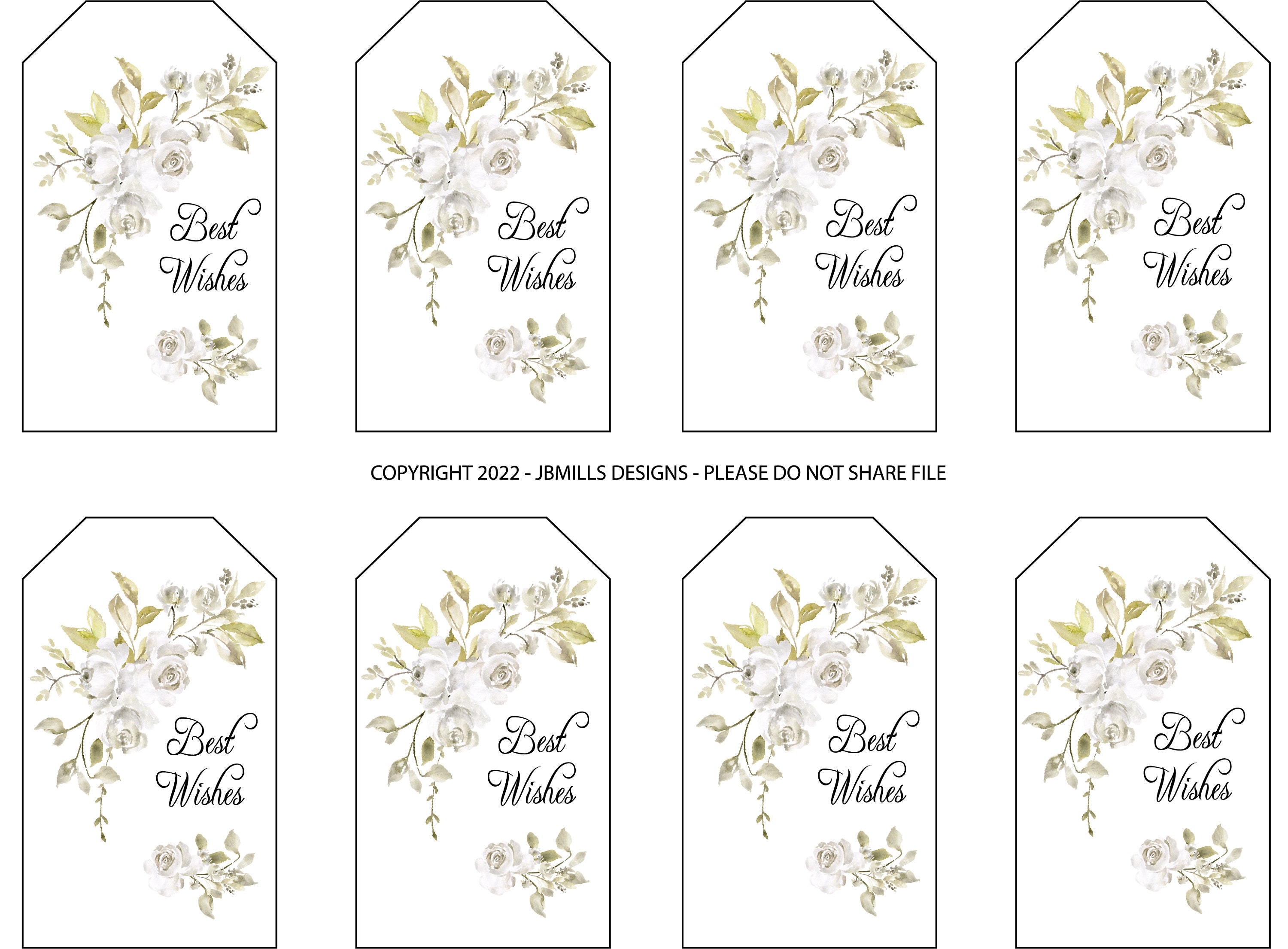 Best Wishes Printable Card - Etsy