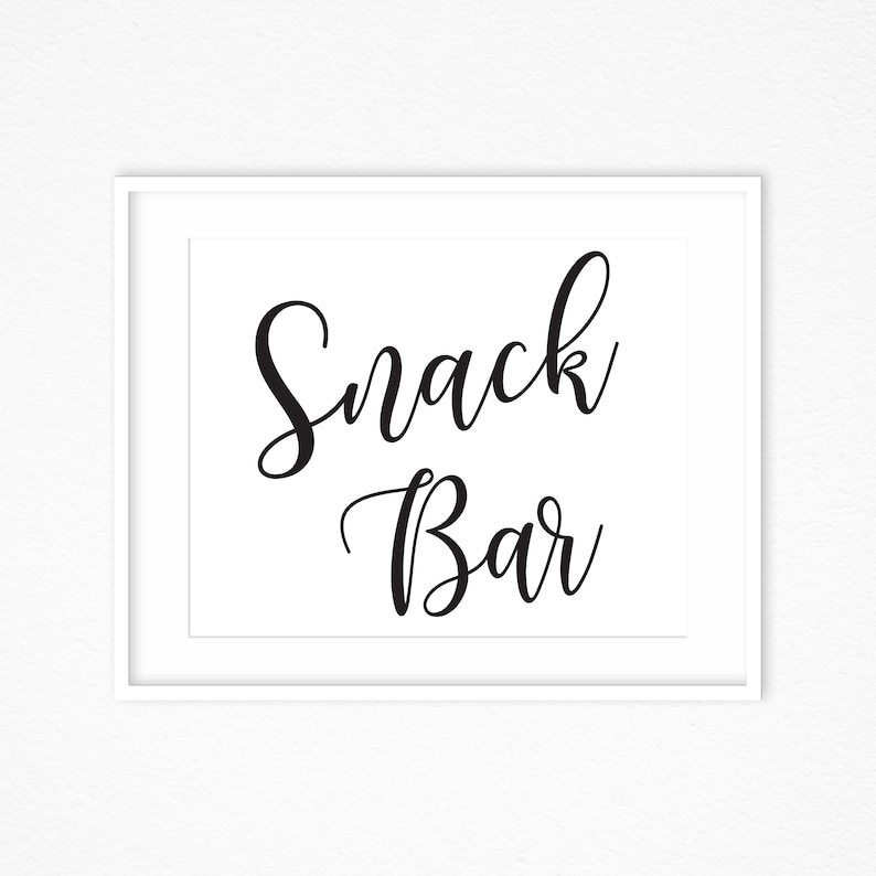 Food Wedding Signs Wedding Signs Template Etsy